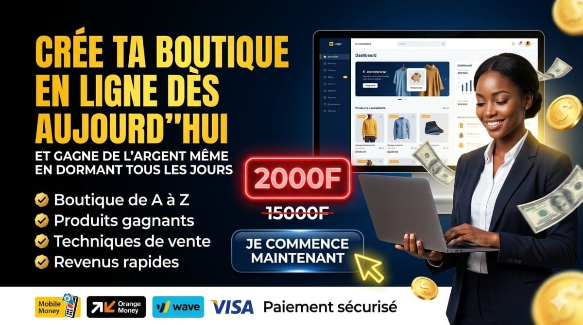 CRÉATION DU BOUTIQUE EN LIGNE